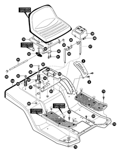 Part Location Diagram of 94154-848 Briggs and Stratton Support, Seat